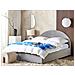 Letto Contenitore Velluto Grigio Chiaro 180 X 200 Cm Vaucluse - Foto miniatura 1