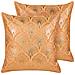 Set Di 2 Cuscini Hoya Cotone 45 X 45 Cm Arancione Trama Geometrica - Foto miniatura 3