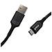 Cavo Micro-usb A Usb 2.4a Con Fascetta Carica E Sincronizzazione 2,5m, Nero - Foto miniatura 1