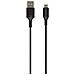 Cavo Micro-usb A Usb 2.4a Con Fascetta Carica E Sincronizzazione 2,5m, Nero - Foto miniatura 2