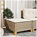 Sgabello Giardino con Cuscino Beige 63,5x56x32 cm in Polyrattan - Foto miniatura 2