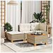 Sgabello Giardino con Cuscino Beige 63,5x56x32 cm in Polyrattan - Foto miniatura 3
