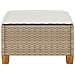 Sgabello Giardino con Cuscino Beige 63,5x56x32 cm in Polyrattan - Foto miniatura 4