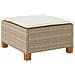 Sgabello Giardino con Cuscino Beige 63,5x56x32 cm in Polyrattan - Foto miniatura 7