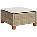 Sgabello Giardino con Cuscino Beige 63,5x56x32 cm in Polyrattan - Foto miniatura 1