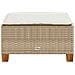 Sgabello Giardino con Cuscino Beige 63,5x56x32 cm in Polyrattan - Foto miniatura 9