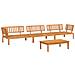 Set Divano Pallet Da Giardino 4 Pz In Legno Massello Di Acacia - Foto miniatura 2