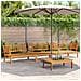 Set Divano Pallet Da Giardino 4 Pz In Legno Massello Di Acacia - Foto miniatura 1