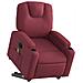 Poltrona Alzapersona Massaggiante Elettrica Rosso Vino Tessuto - Foto miniatura 2