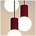 Sollux Lighting Lampada A Sospensione Halo 3p Bordeaux Sl.1750 - Moderno Lampada A Sospensione Borgogna 125x25x25 Cm - Foto miniatura 4