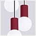 Sollux Lighting Lampada A Sospensione Halo 3p Bordeaux Sl.1750 - Moderno Lampada A Sospensione Borgogna 125x25x25 Cm - Foto miniatura 5