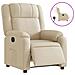 Poltrona Elettrica Reclinabile Crema in Tessuto - Foto miniatura 1