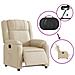 Poltrona Elettrica Reclinabile Crema in Tessuto - Foto miniatura 6