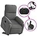 Poltrona a Rialzo Reclinante Elettrica Grigio Scuro Microfibra - Foto miniatura 7