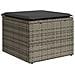 Set Divano da Giardino 5 pz con Cuscini Grigio in Polyrattan - Foto miniatura 5