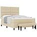 Letto a Box Spring con Materasso e Panchina Crème 140x200 cm Tessuto - Foto miniatura 1