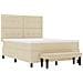 Letto a Box Spring con Materasso e Panchina Crème 140x200 cm Tessuto - Foto miniatura 8