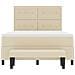Letto a Box Spring con Materasso e Panchina Crème 140x200 cm Tessuto - Foto miniatura 9