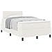 Letto a Molle con Materasso Panna 120x200 cm Tessuto Corduroy - Foto miniatura 1