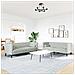 Set di divani 2 pcs Grigio chiaro Velluto - Foto miniatura 2