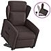 Poltrona Alzapersona Reclinabile Marrone Scuro in Tessuto - Foto miniatura 1