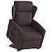 Poltrona Alzapersona Reclinabile Marrone Scuro in Tessuto - Foto miniatura 3
