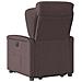Poltrona Alzapersona Reclinabile Marrone Scuro in Tessuto - Foto miniatura 7