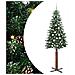 Albero di Natale snodato con 300 LED con supporto Verde 210 cm - Foto miniatura 1