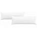 Cuscini da Divano 2 pcs Bianco 120 x 40 cm Tessuto - Foto miniatura 1