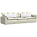 Cuscini da Divano 2 pcs Bianco 120 x 40 cm Tessuto - Foto miniatura 3