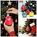 Festoso Ornamento Di Natale A Forma Di Pupazzo Di Neve - Decorazione Da Appendere In Plastica Per Feste Red - Foto miniatura 2
