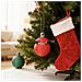 Festoso Ornamento Di Natale A Forma Di Pupazzo Di Neve - Decorazione Da Appendere In Plastica Per Feste Red - Foto miniatura 3
