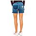 Shorts In Denim Da Donna Con Fondo Orlo E Passanti Per Cintura Lwb002 - Foto miniatura 3