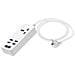 Presa Multipla Da 2500w Con 4 Porte Usb Dc 5v E Presa Universale Bianco - Foto miniatura 1