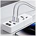 Presa Multipla Da 2500w Con 4 Porte Usb Dc 5v E Presa Universale Bianco - Foto miniatura 4