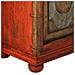 Armadio In Legno Intagliato Rosso 102x44x183 - Foto miniatura 7