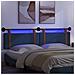 Testiera sospesa Con luce LED Blu PU Antico - Foto miniatura 5