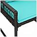 Set di Mobili da Esterno 7 pcs Nero e Turchese polyrattan - Foto miniatura 9