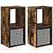 Comodino con cassetto 2 pcs Rovere fumé 25,5 x 22 x 49,5 cm - Foto miniatura 1
