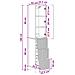 Set di armadi 2 pcs Sonoma grigio 33 x 34,5 x 90 cm - Foto miniatura 9