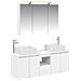 Set di Armadi da Bagno 4 pcs Bianco 100 x 14,5 x 70 cm - Foto miniatura 1