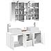 Set di Armadi da Bagno 4 pcs Bianco 100 x 14,5 x 70 cm - Foto miniatura 3