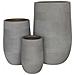 Vasi Per Piante Rotondi Da Interno Ed Esterno Set Da 3 Dimensioni Moderni Vaso Di Design In Resina Colore Taupe, G. 47x47x75 / m. 34x34x54 / p. 24x24x39 - Foto miniatura 2