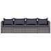 Set Divani Da Giardino 4 Pz Con Cuscini Grigio In Polyrattan - Foto miniatura 6