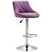 Sgabello Design Lazio In Similpelle I Sgabello Girevole Con Poggiapiedi I Sedia Alta Da Cucina Regolabile 83-104 CM I Sgabello Bar Imbottito Viola - Foto miniatura 1