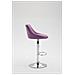 Sgabello Design Lazio In Similpelle I Sgabello Girevole Con Poggiapiedi I Sedia Alta Da Cucina Regolabile 83-104 CM I Sgabello Bar Imbottito Viola - Foto miniatura 3