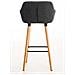 Grant - Set di 2 sgabelli da Bar con Imbottitura di Alta qualità e Rivestimento in Tessuto, con Struttura a 4 Piedi, in Legno - Foto miniatura 3
