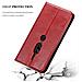 Custodia Compatibile Con Sony Xperia Xz2 Premium In Rosso Mela - Coperchio Protettiva Con Chiusura Magnetica, Funzione Stand E Tasca Per Le Carte - Foto miniatura 3