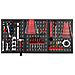 Pannello Portautensili Con 25 Ganci E Supporti 120 X 2 X 60 Cm - Nero / rosso - Foto miniatura 3