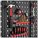 Pannello Portautensili Con 25 Ganci E Supporti 120 X 2 X 60 Cm - Nero / rosso - Foto miniatura 4
